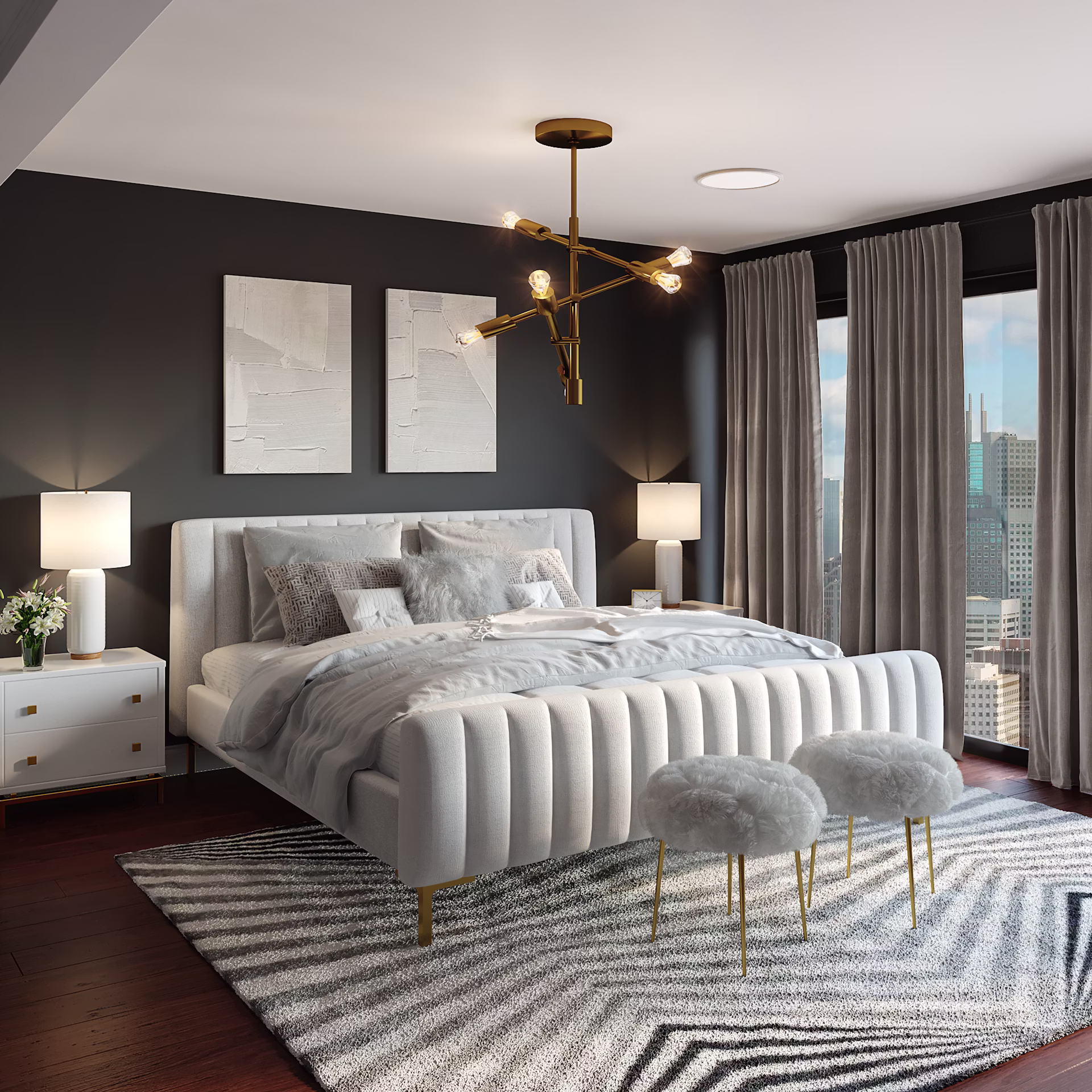 Luxury bedroom interior